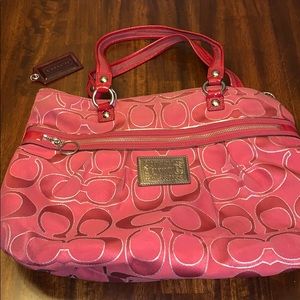 Coach Poppy Purse Bag Red authentic